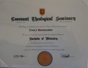 Covenant Theological Seminary Diploma