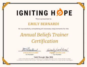 Ignitng Hope Beliefs Trainer Certification
